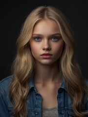 Naklejka premium Blonde child portrait