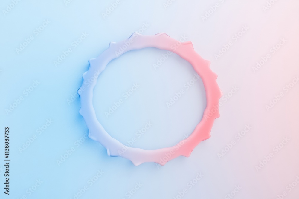 Poster Pastel Gradient Circular Energy Flow Representation in Soft Tones