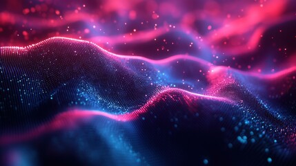 Obraz premium Vibrant Abstract Waves of Light and Color