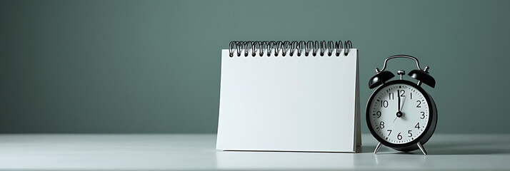 A desktop reminder featuring a concept of deadlines and work urgency next to an alarm clock symbol._00002_