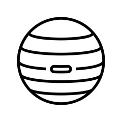 stability ball fitness tool line icon vector. stability ball fitness tool sign. isolated contour symbol black illustration