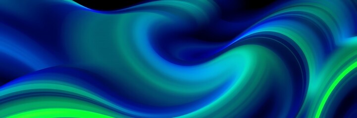 Naklejka premium Vibrant Fluid Waves: Abstract 3D Neon Flow Background