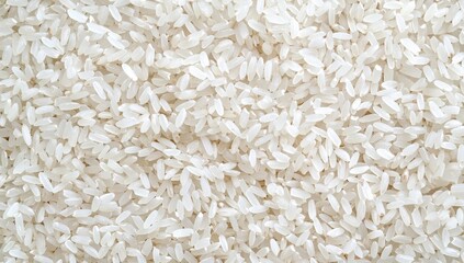 White rice grain texture, a healthy, natural, organic ingredient for meals.