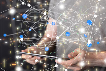 Business intelligence analyst dashboard on virtual