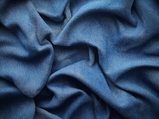 Soft Draped Denim Fabric Texture Background