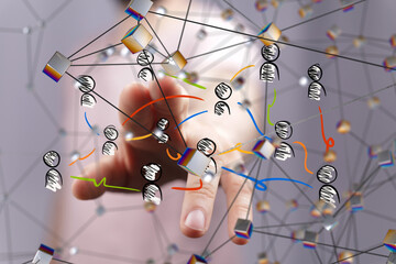 conference Digital Network and data concept