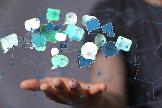 communication speak bubble digital concept