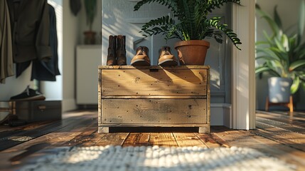 Various shoe boxes. Copy space. Sale concept