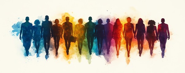 A human silhouette composed of diverse individuals