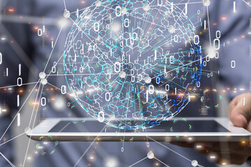 Business intelligence analyst dashboard on virtual