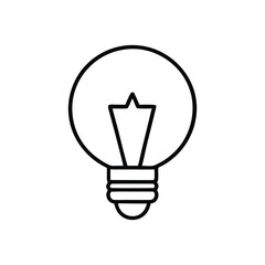 vector light bulb icon