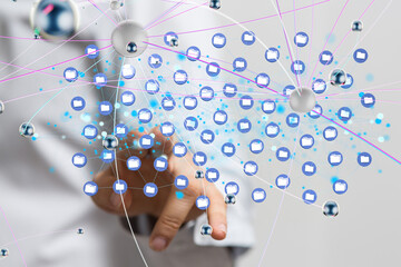 data network 3d digital info