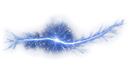 Obraz premium Transparent sparks in blue colors creating a dynamic visual effect on an unseen surface with a clear background