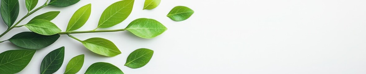 Fototapeta premium A leafy green plant with a white background