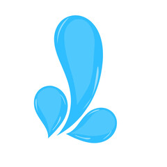 Water splash illustration. Water drop illustration