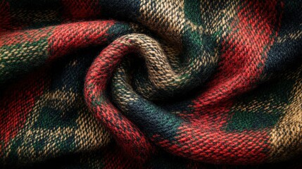 Cozy Plaid Blanket in Autumn Colors