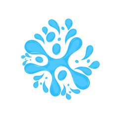 Water splash illustration. Water drop illustration