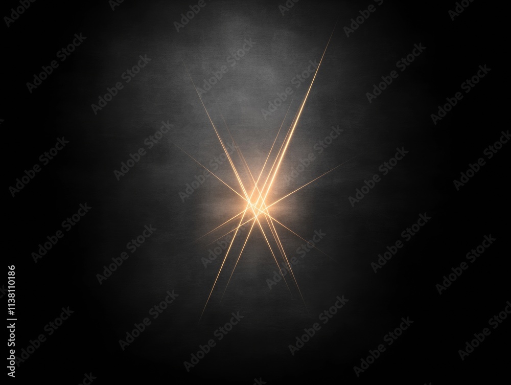 Poster minimalist starburst on dark background abstract light and geometry