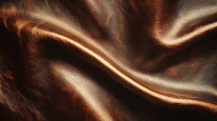 Elegant Textures of Shimmering Copper Fabric