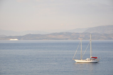 Fototapeta premium Yacht in the sea