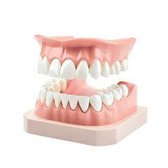 Fototapeta premium Realistic dental model for education purposes transparent background