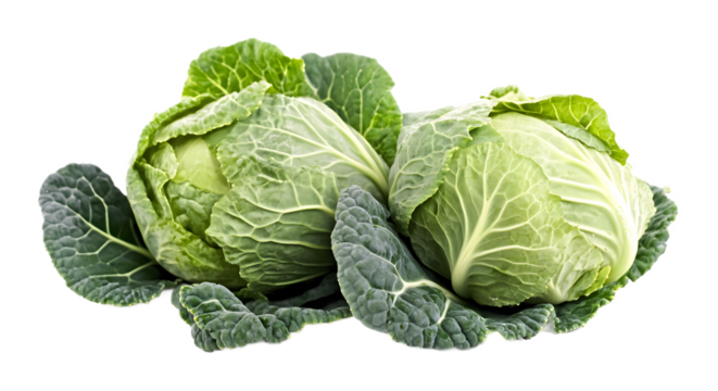 Cabbage on a transparent background. isolated background.