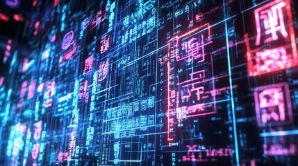 Obraz premium Multilingual Technology Visual Representation