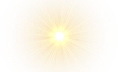 Png yellow light effect reflections, neon illumination in yellow colors. Bright light lens. Png spotlight spark. Stadium Lighting. Sunlight, Shiny stars, glowing sparks. Vector