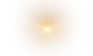 Png yellow light effect reflections, neon illumination in yellow colors. Bright light lens. Png spotlight spark. Stadium Lighting. Sunlight, Shiny stars, glowing sparks. Vector