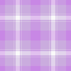 Fit textile texture plaid, strong check seamless tartan. National pattern fabric background vector in light and violet colors.