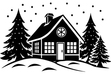 house in winter