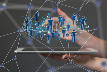 business conference team work connection digital concept