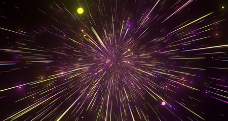 A dynamic swirl of vibrant lights