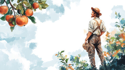 Johnny Appleseed template graphics