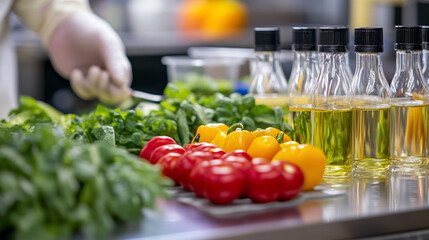 Illustration of an assortment of fresh tasty vegetables