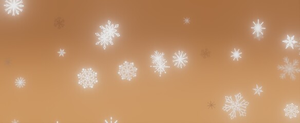 Abstract Winter Background with Falling Snowflakes