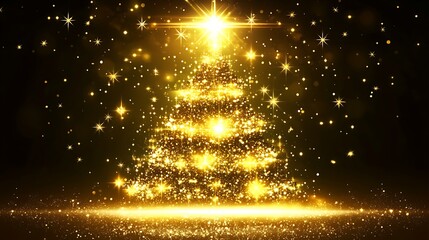 Christmas celebration, snowflakes and holiday lights glowing in the background 