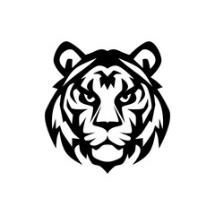 The tiger icon is black, on a white background.