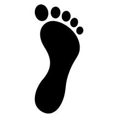 Human footprint silhouette, Single footprint art vector, Vector of single Human footprint, Vector illustration