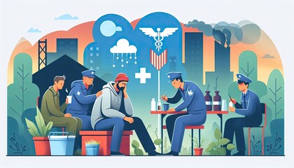 Community outreach involving medical care and police support for those in need