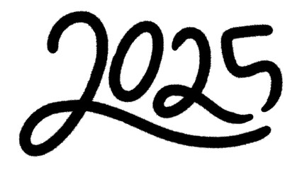 2025 hand drawn design for Happy New Year poster, Brochure design template