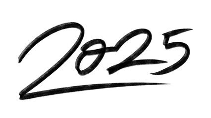 2025 hand drawn design for Happy New Year poster, Brochure design template