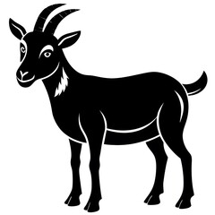 silhouette of a goat