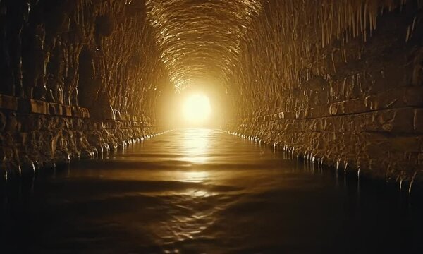Light at the End of the Tunnel Illuminating Water Passage