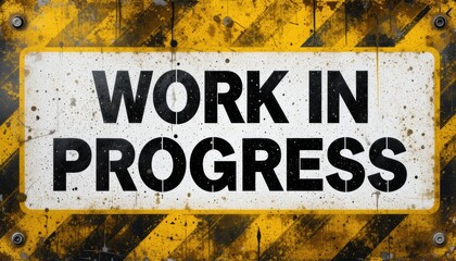 Work In Progress Sign Construction Development