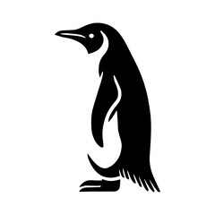 Simple Vector Icon of a Humboldt Penguin – Logo Design Illustration