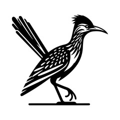 Naklejka premium Simple Vector Icon of a Chilean Roadrunner – Logo Design Illustration