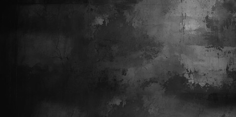 Obraz premium Texture of old black concrete wall as an abstract background vector. Dark black grunge textured concrete wall.