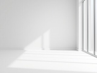 Smooth and elegant abstract white background resembling a blank canvas, calm, contemporary, empty