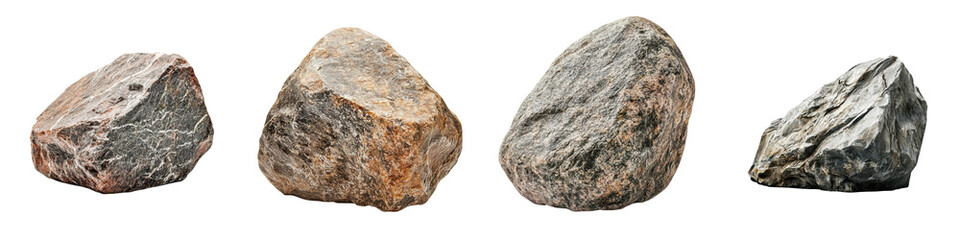 Fototapeta premium Diverse Natural Rocks Boulders and Rock Formations in Geological Landscape